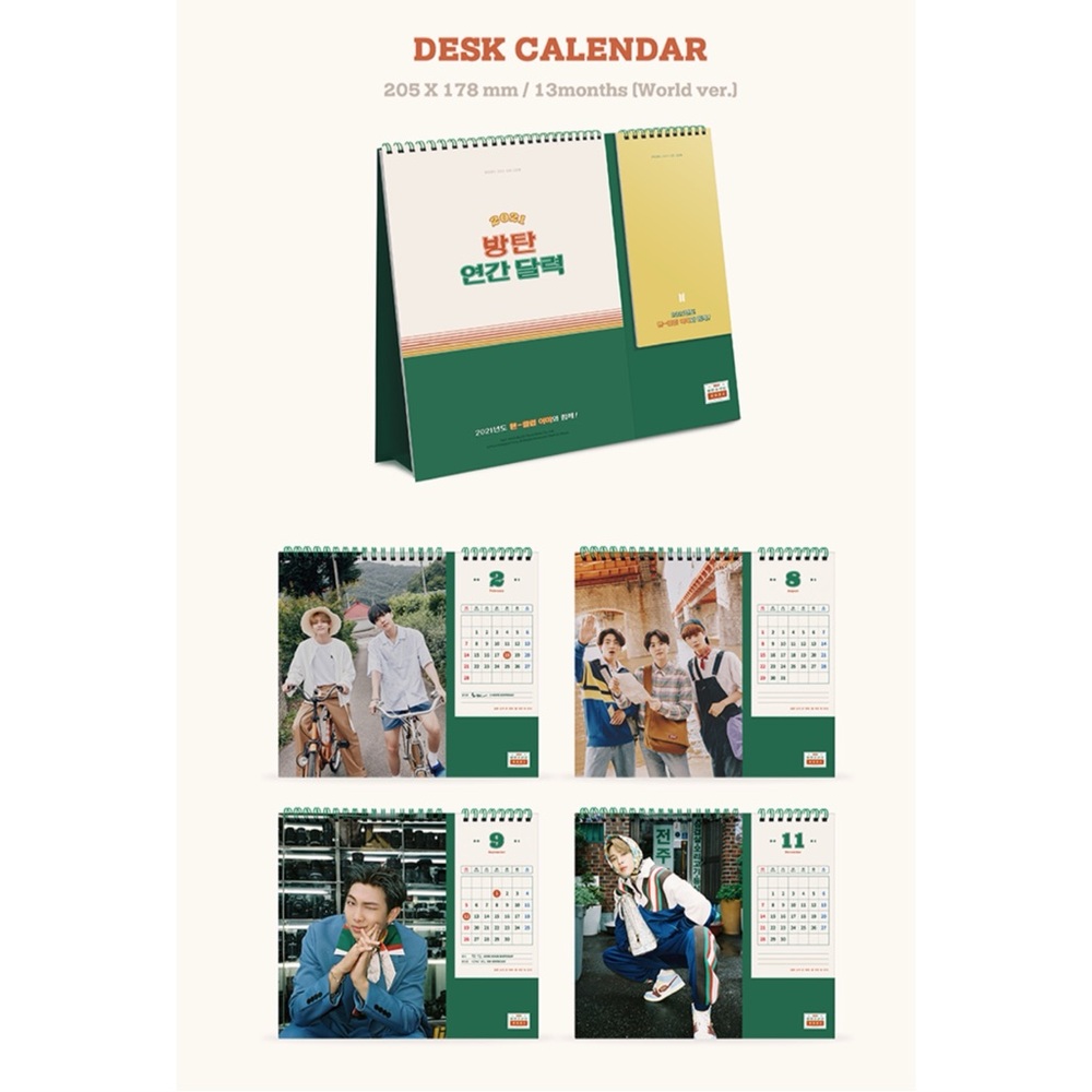 BTS SEASONS GREETINGS 2021 DESK CALENDAR - NEW, SEALED